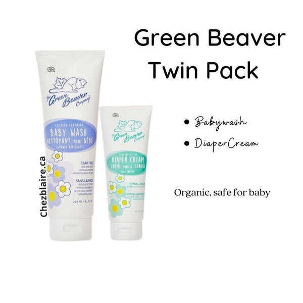 Green Beaver Organic Twin Pack (Organic Babywash + Diaper Cream)
